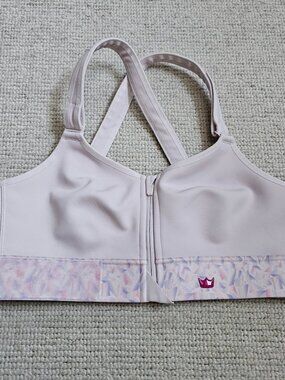 SHEFIT Flex Sports Bra Pale Lavender Purple Size Luxe Large L Adjustable Workout